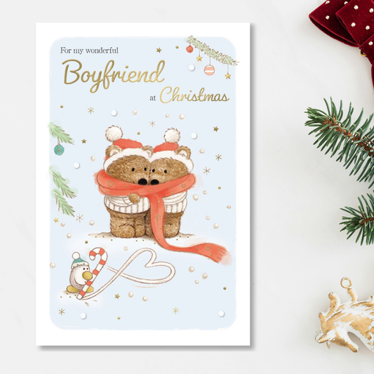 Boyfriend Christmas Card - Barley Bear