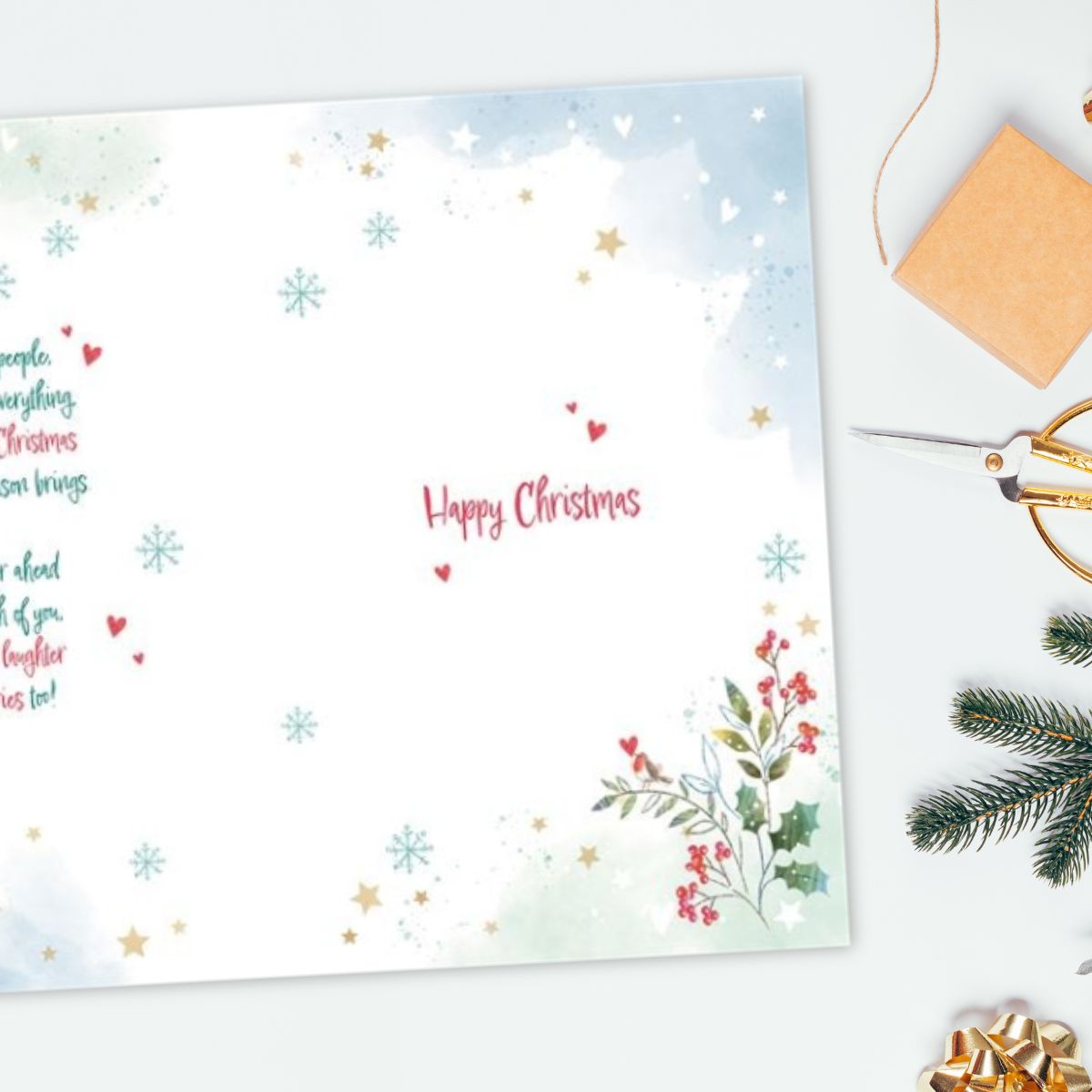 Sister & Brother-in-Law Christmas Card - Snowy Stroll