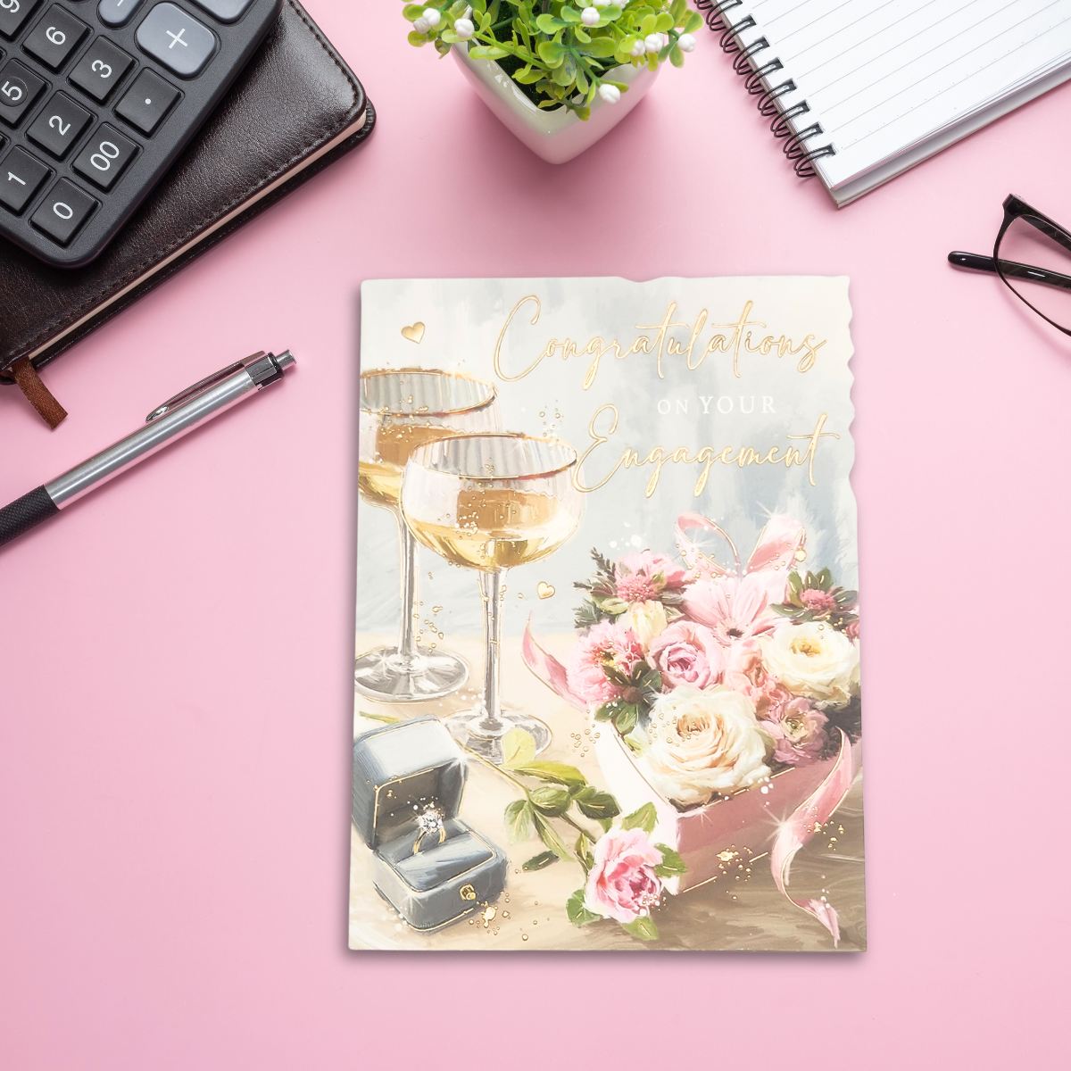 Engagement Card - Velvet Gallery Roses