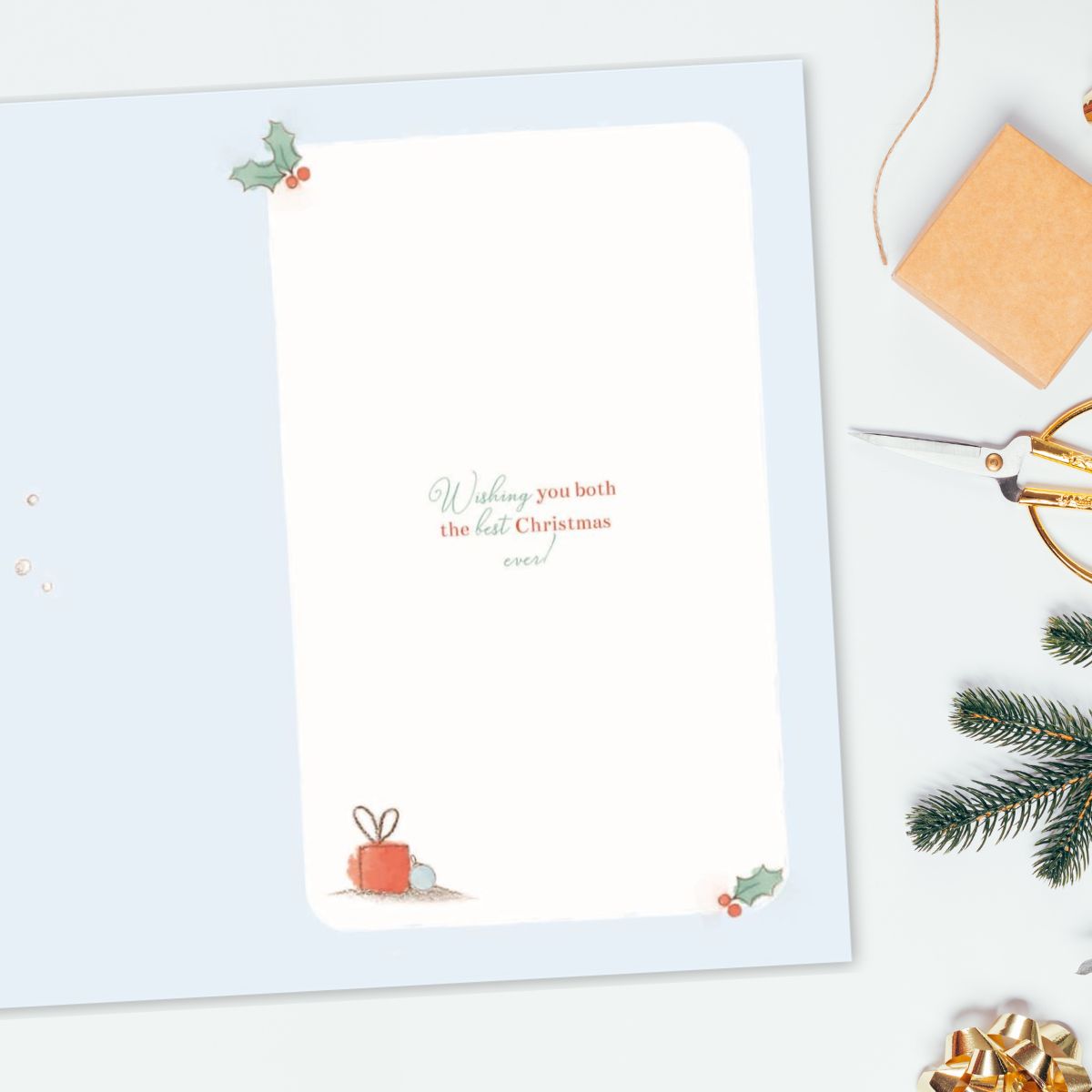 Brother & Sister-In-Law Christmas Card - Barley Bear