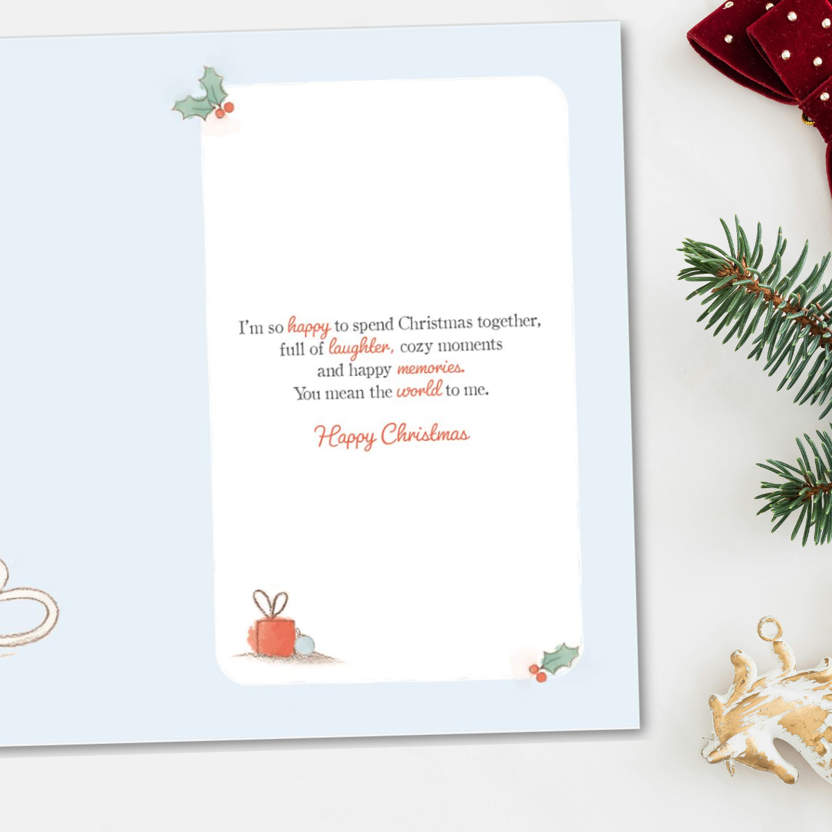 Boyfriend Christmas Card - Barley Bear