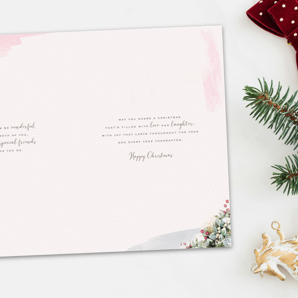 Friends Christmas Card - Brighstone Reindeer