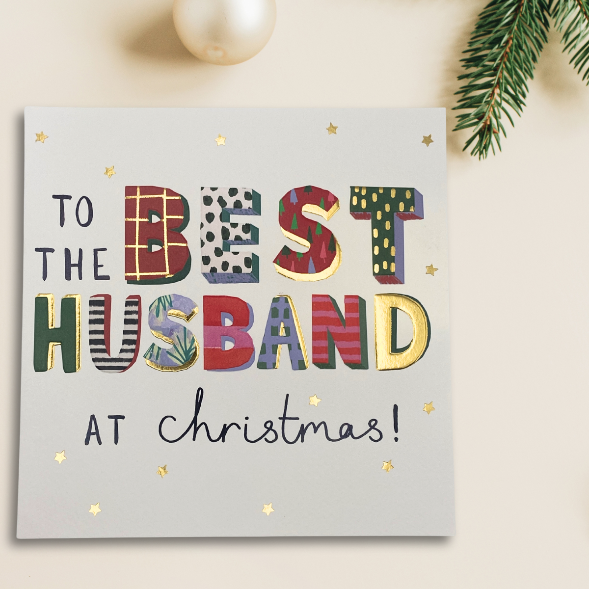 Husband Large Christmas Card - Stop The Clock