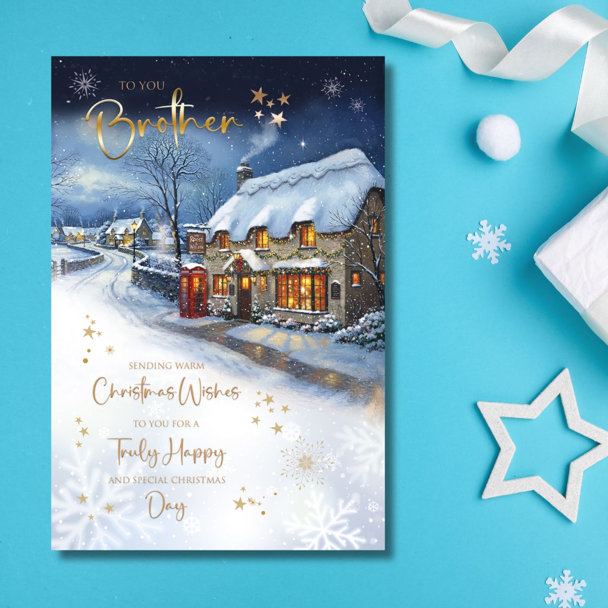 Brother Christmas Card - Snowy Village
