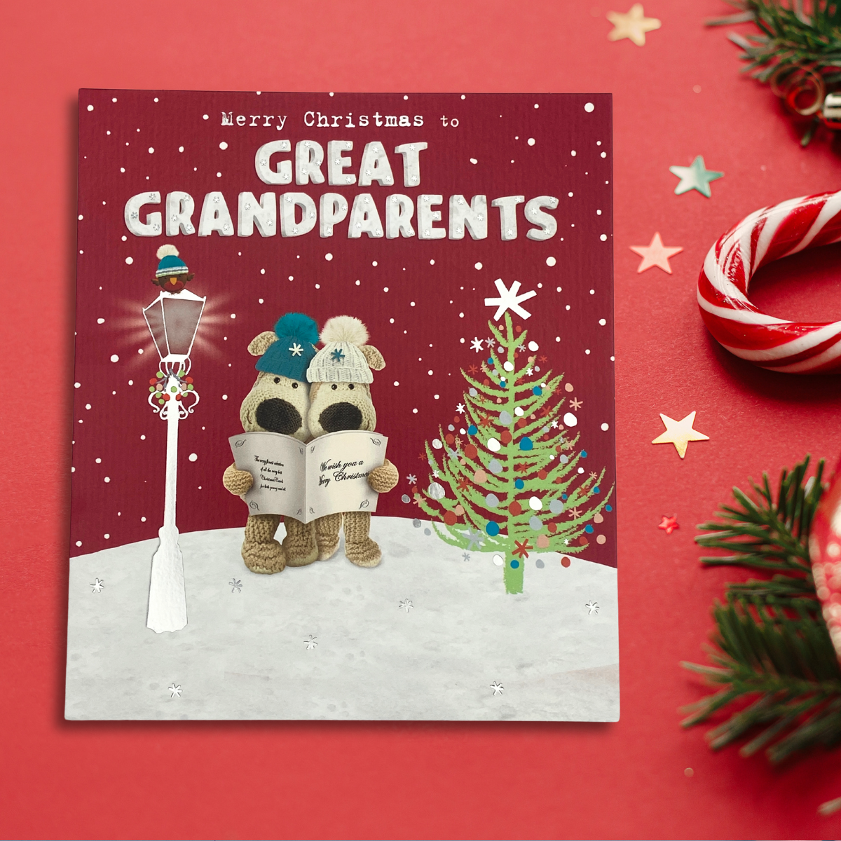 Great Grandparents Christmas Card - Boofle Bear Couple