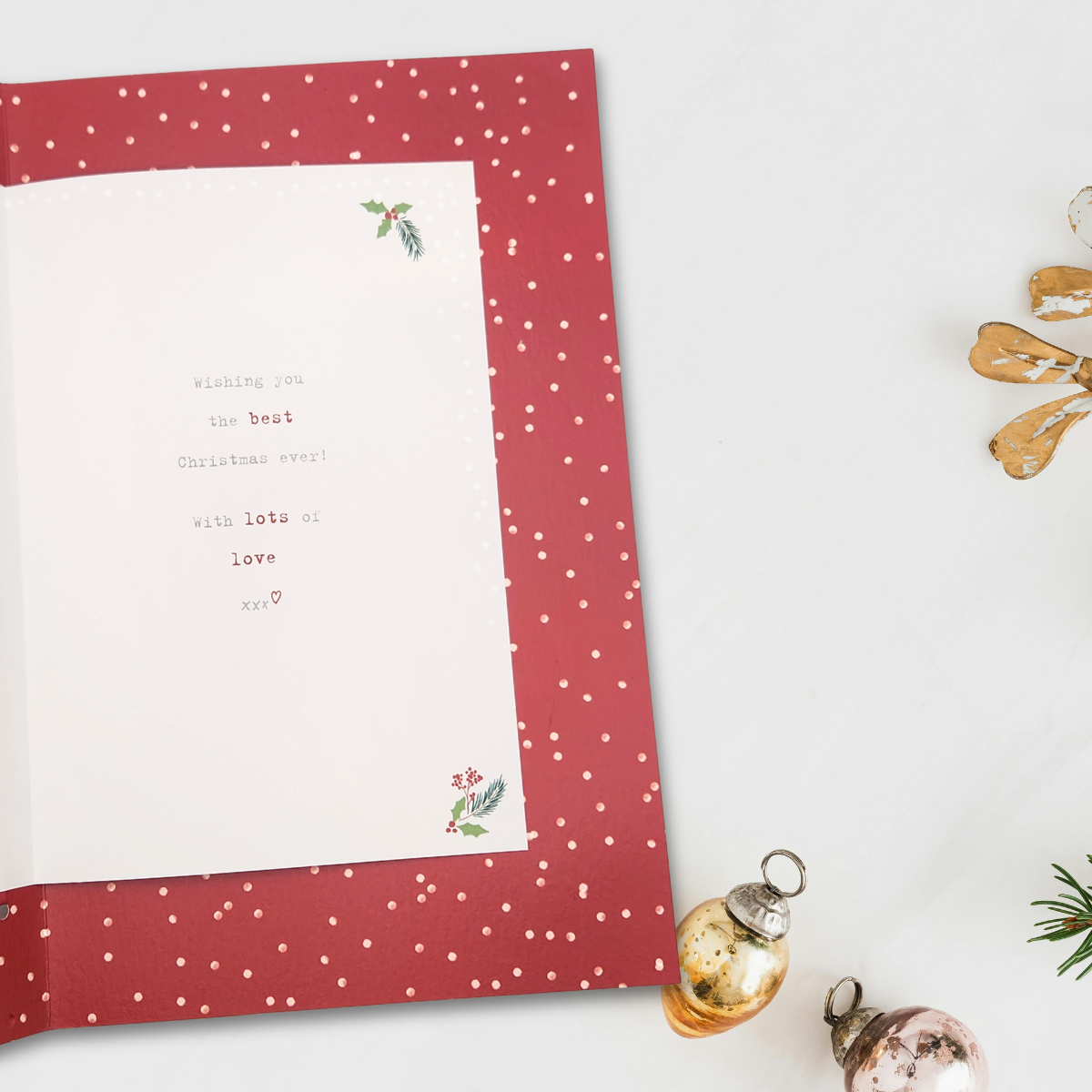 One I Love Christmas Card - Boofle Bears With All My Heart