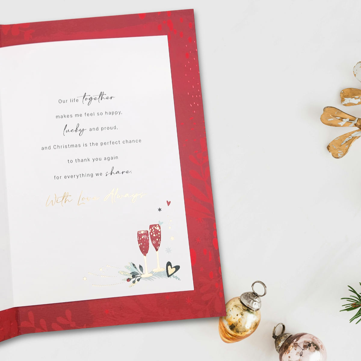One I Love Large Christmas Card - Daydreams Hearts