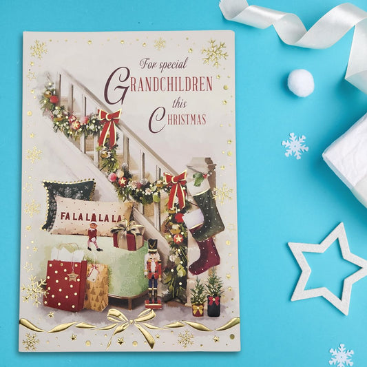 Grandchildren Christmas Card - Essence Staircase