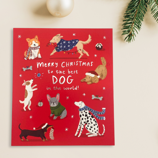 To The Dog Christmas Card - Festive Breeds