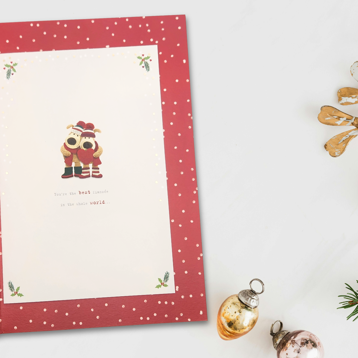 Fiancée Christmas Card - Boofle Bears