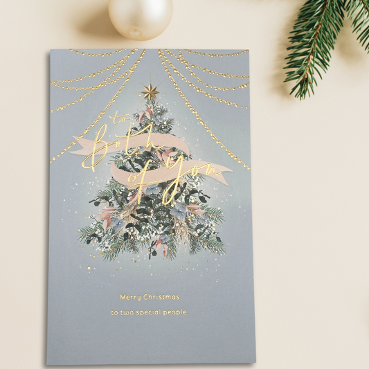 Both Of You Christmas Card - Festive Tree & Star