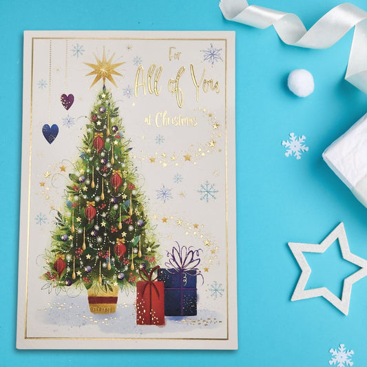 To All Of You Christmas Card - Awash With Colour