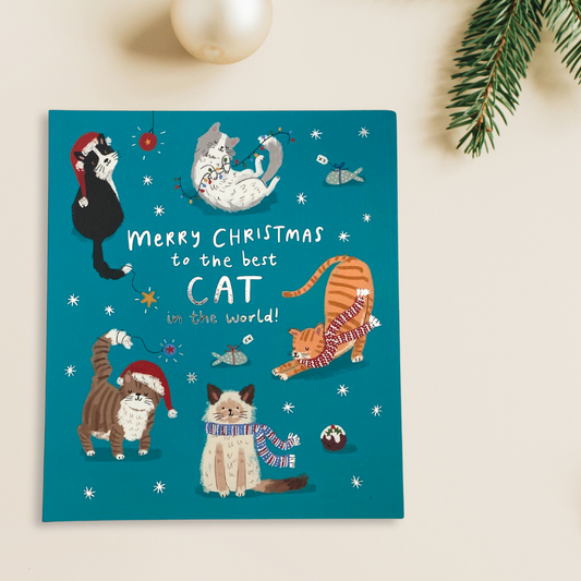 To The Cat Christmas Card - Festive Breeds