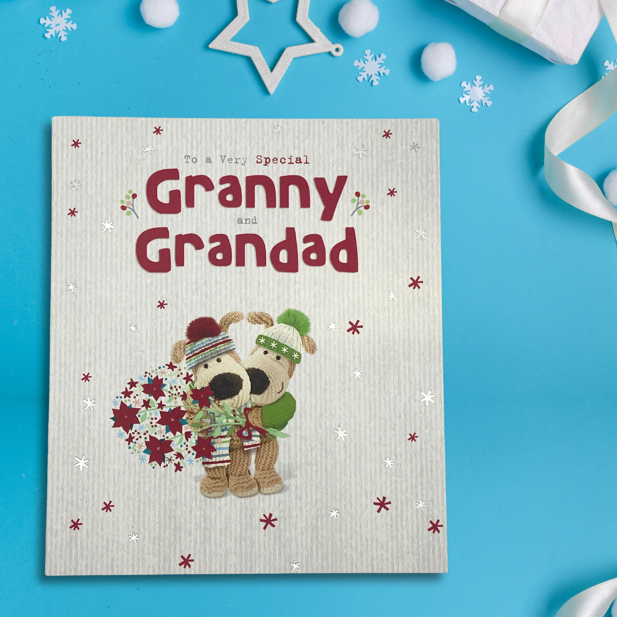 Granny & Grandad Christmas Card - Boofle Bear