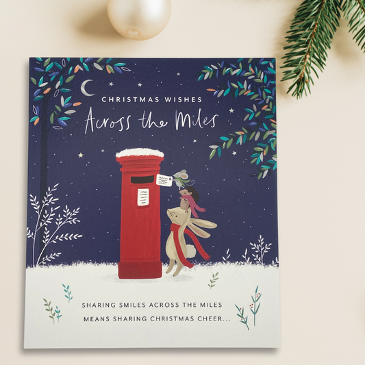 Across The Miles Christmas Card - Woodland Postbox
