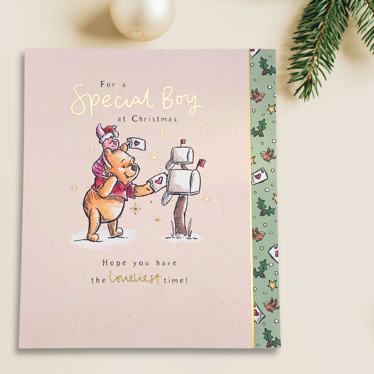 Special Boy's Christmas Card - Winnie The Pooh