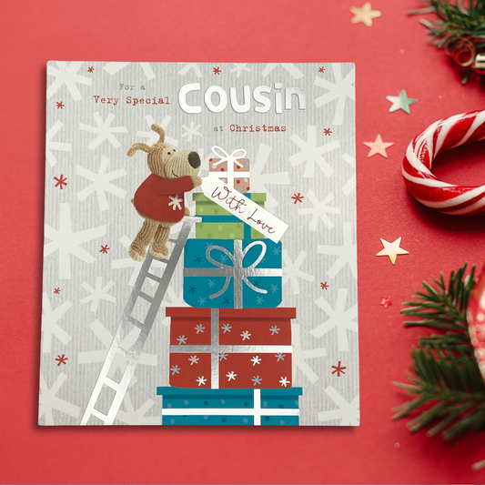 Cousin Christmas Card - Boofle Bear
