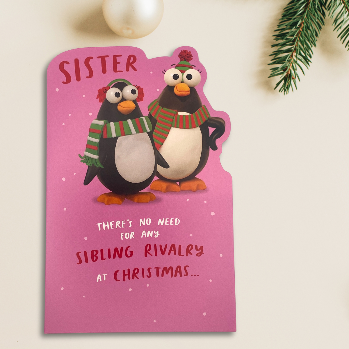 Sister Christmas Card - Crackers Siblings