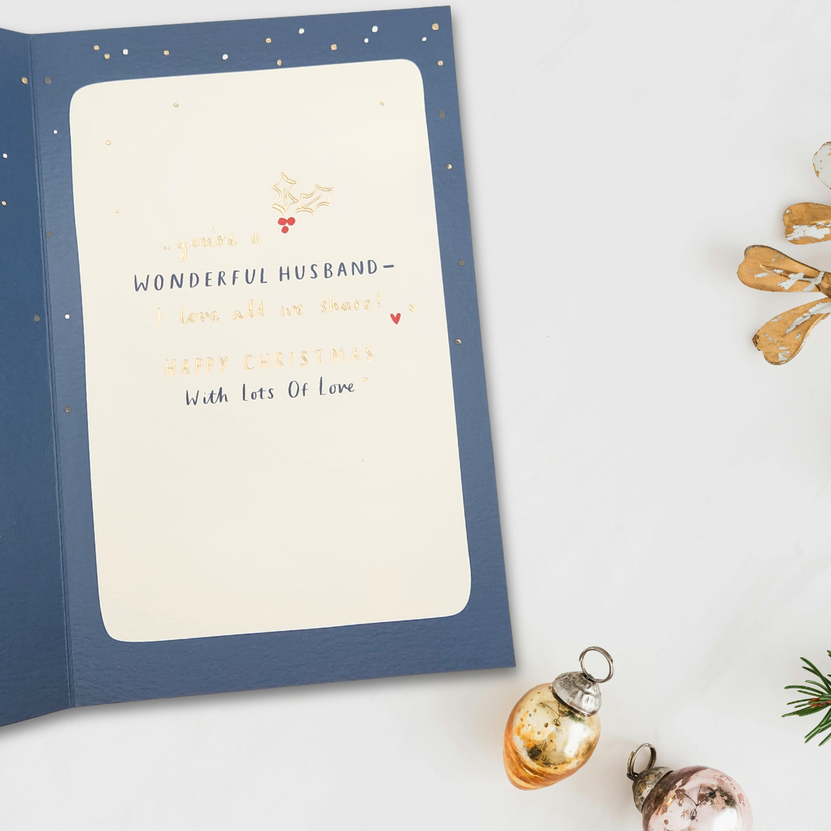 Husband Christmas Card - Doing What We Love...