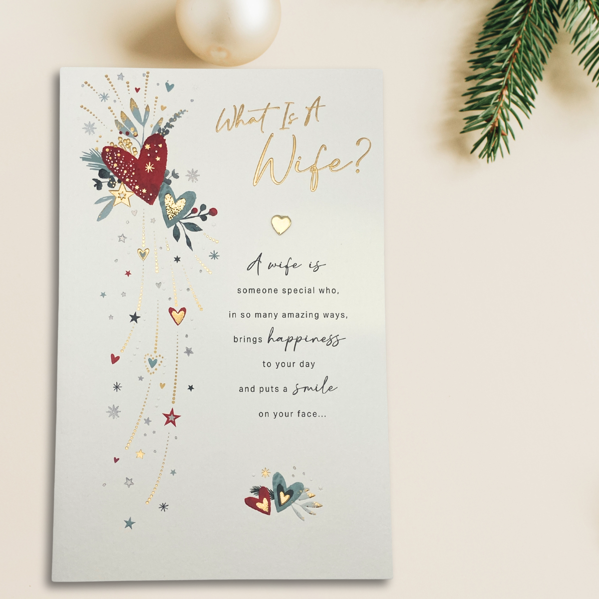 Wife Large Christmas Card - What Is a Wife?
