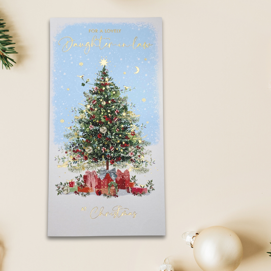 Daughter-In-Law Christmas Card - Pizazz Beautiful Tree