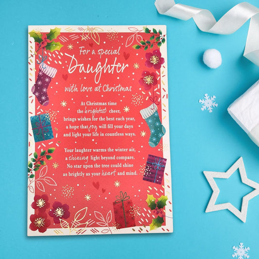 Daughter Christmas Card - Most Especially For You
