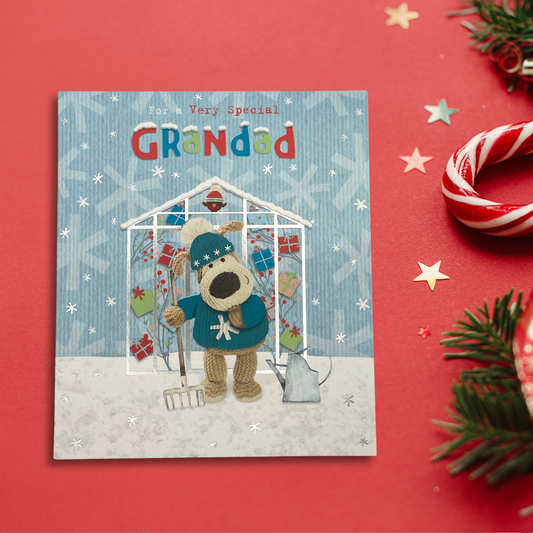 Grandad Christmas Card - Boofle Bear