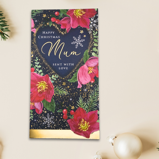 Mum Christmas Card - Festive Foliage & Berries