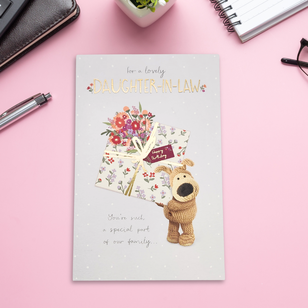 Daughter-In-Law Birthday Card - Boofle Bear