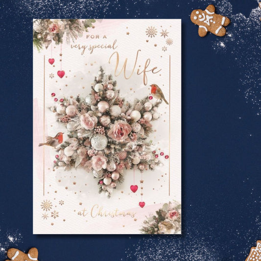 Wife Christmas Card - Brighstone Robin Star
