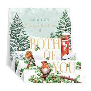 Both Of You Christmas Card - Zig Zag Pop Up