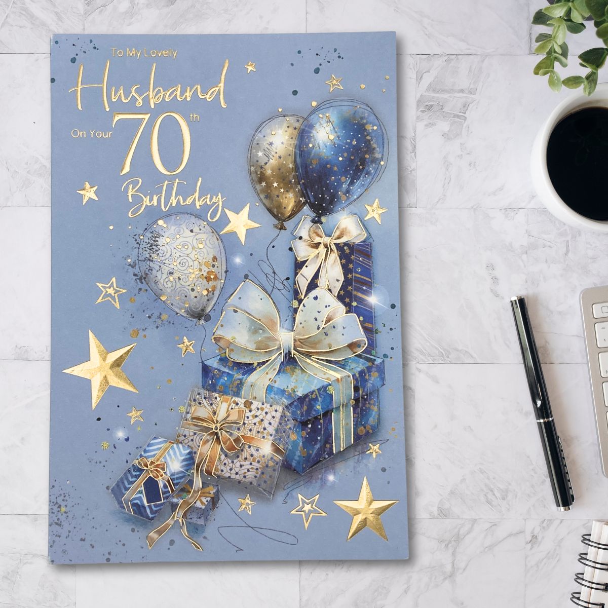 Husband 70th Birthday Card - Bliss Gifts & Balloons