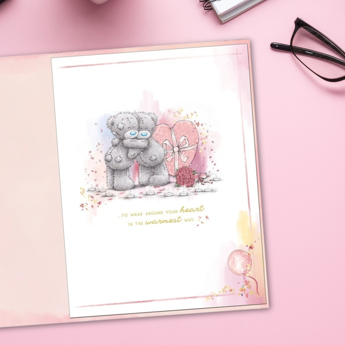 Wife Boxed Birthday Card - Me To You Bears Roses & Balloons