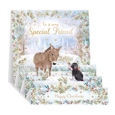 Special Friend Christmas Card - Zig Zag Pop Up