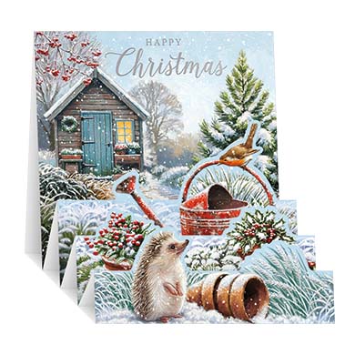 Open Christmas Card - Zig Zag Pop Up