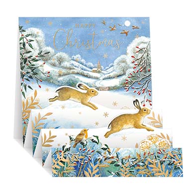Open Christmas Card - Zig Zag Pop Up