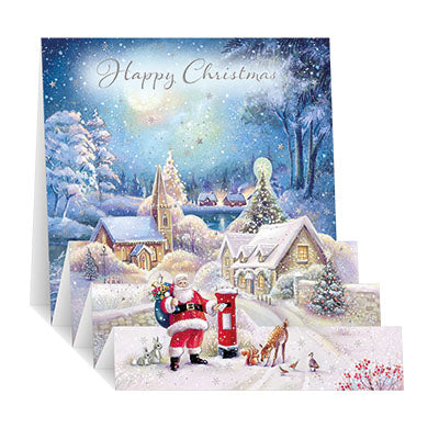 Open Christmas Card - Zig Zag Pop Up