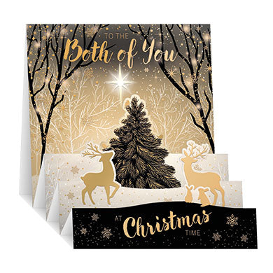 Both Of You Christmas Card - Zig Zag Pop Up