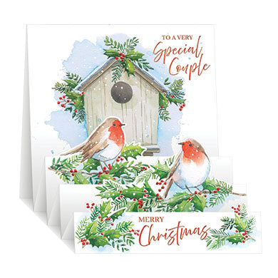Special Couple Christmas Card - Zig Zag Pop Up