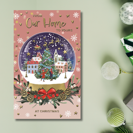 Our House To Yours Christmas Card - Snowglobe Tree