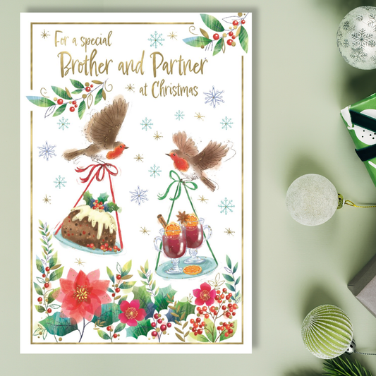Brother & Partner Christmas Card - Awash With Colour