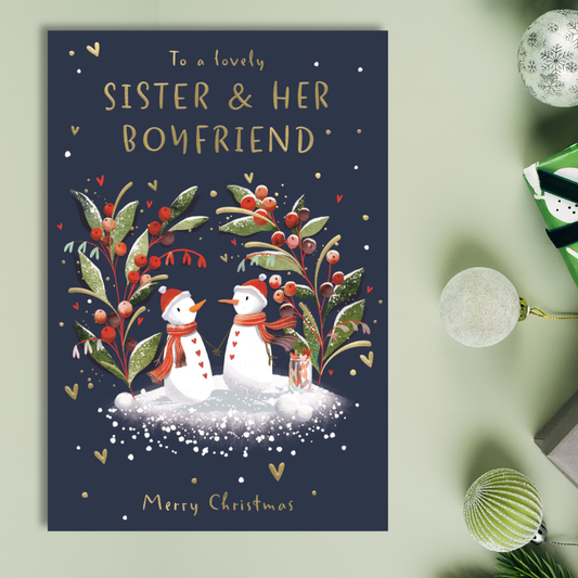 Sister & Boyfriend Christmas Card - Big World Little Things