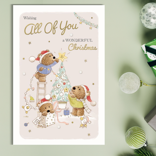 To All Of You Christmas Card - Barley Bear