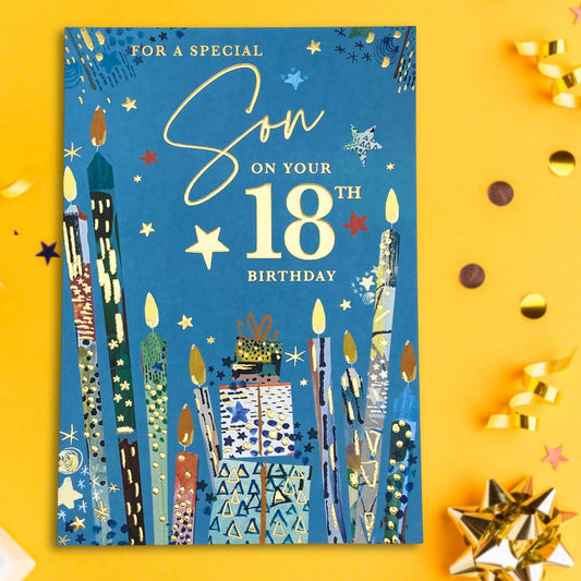Son 18th Birthday Card - Lumino Candles
