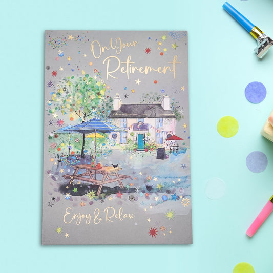 Retirement Card - Carnival Pub Scene