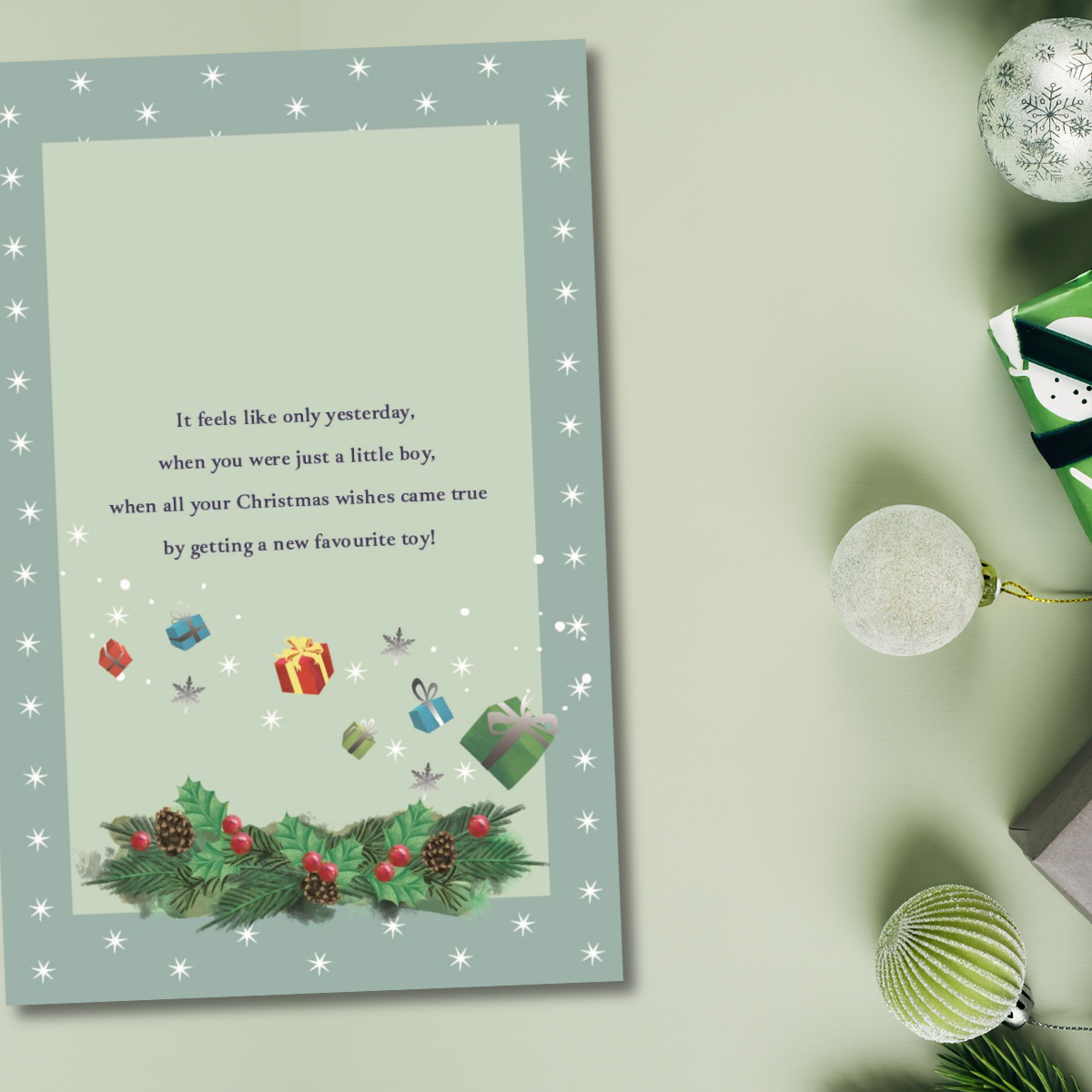 Son Large Christmas Card - Luxury Gift