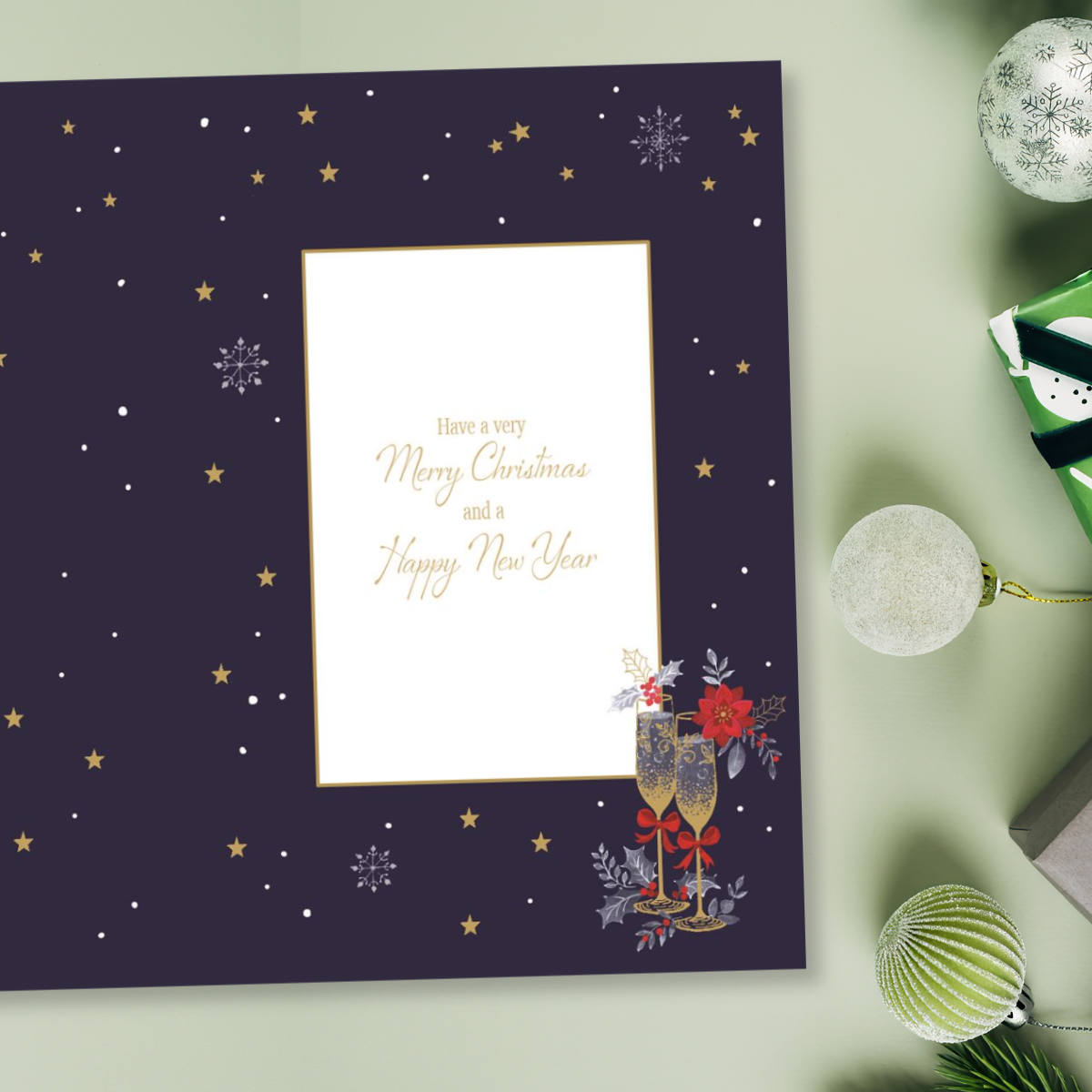 Niece & Partner Christmas Card - Moonshine Stocking
