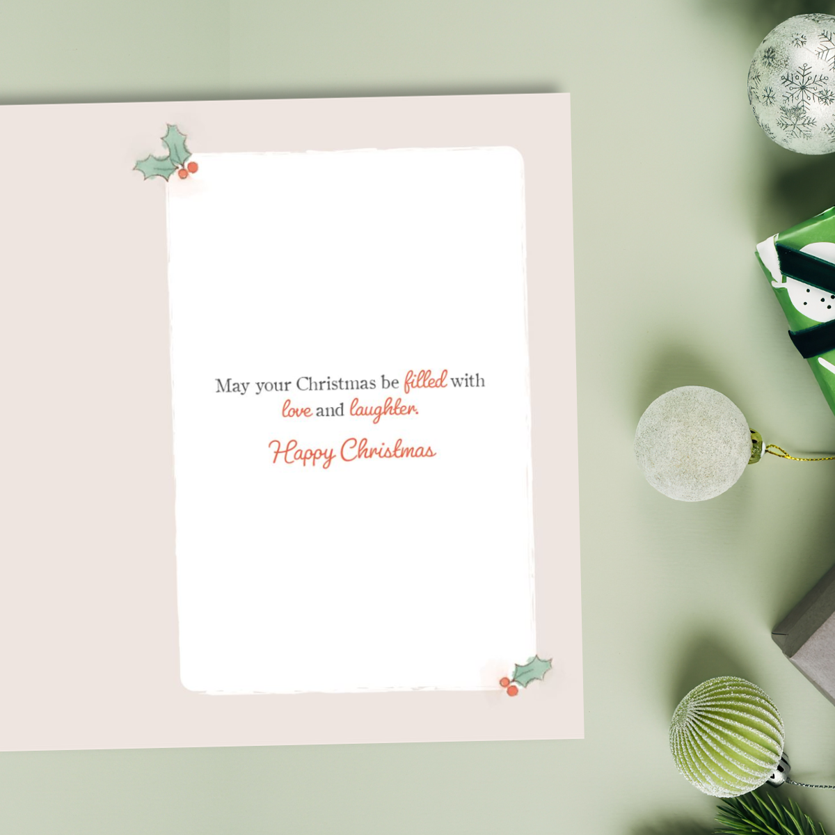 To All Of You Christmas Card - Barley Bear