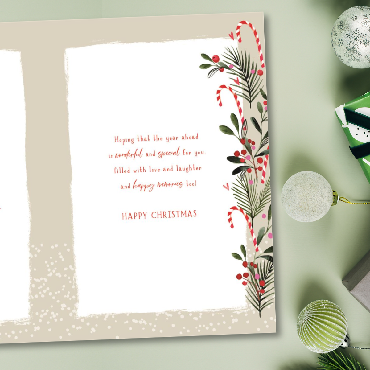 Friend Christmas Card - Skylight Floral Envelope