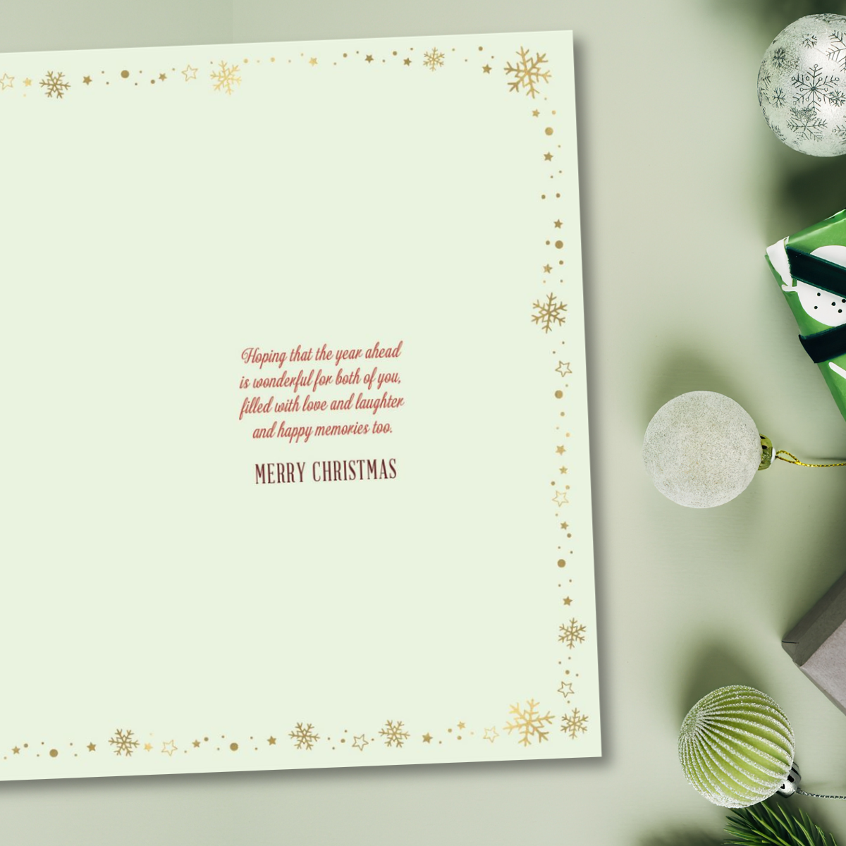 Son & Wife Christmas Card - Decorated Front Door